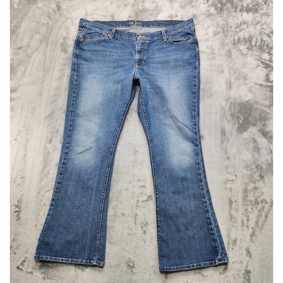 Old Navy Jeans Womens 18 Blue The Flirt Mid Rise Boot Cut Stretch Denim Casual - Picture 1 of 13